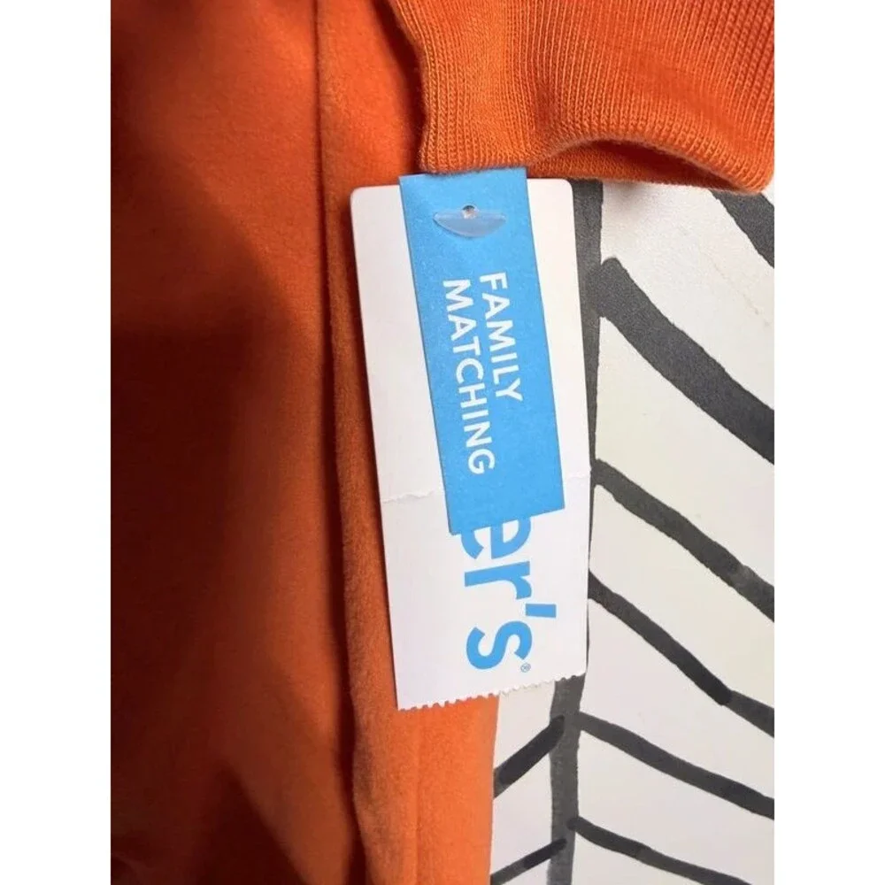 Carter’s Orange Black Hooded Micro fleece Zip Pumpkin Outfit Unisex Baby 6M 7119
